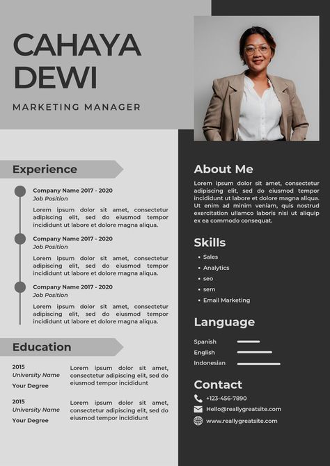 Photography Resume, Cv Models, Free Cv Template Word, Mechanical Engineer Resume, Free Cv Template, Resume Design Inspiration, First Job Resume, Best Cv Template, Design Cv Template