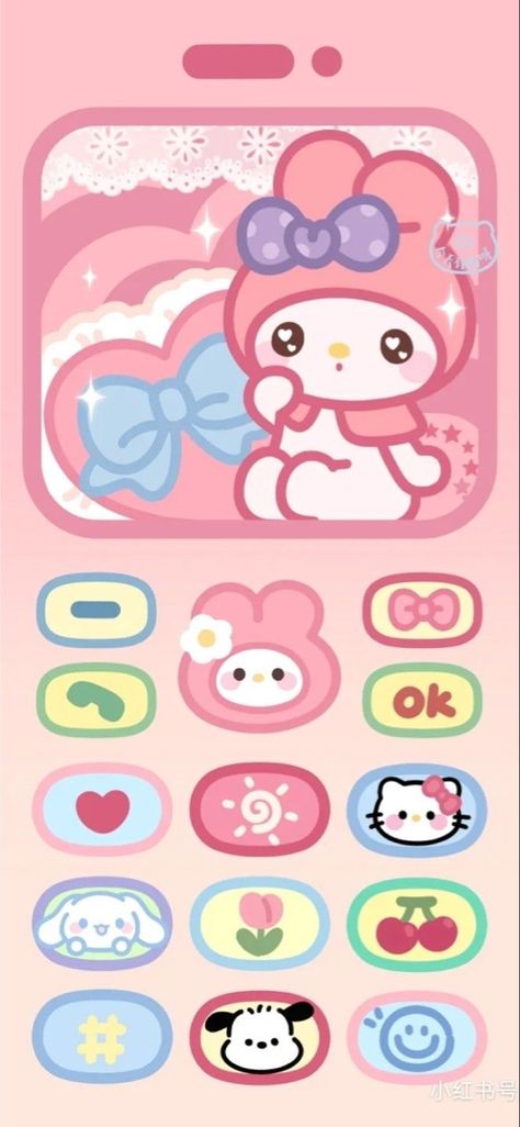 Sanrio Wallpaper Kuromi My Melody, My Melody Gameboy Wallpaper, Kuromi Nokia Wallpaper, Sanrio Wallpapers Aesthetic, Sanrio Background, Hello Kitty Stickers, ليلو وستيتش, Hello Kitty Wallpaper Hd, Pink Wallpaper Hello Kitty