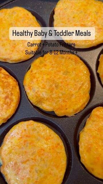 Toddler Meals Recipes, How To Make Fritters, Peas And Carrots Recipe, Low Sodium Cheese, Steamed Carrots, Potato Fritters, Baby Led Weaning Recipes, Healthy Baby Food, Weaning Recipes