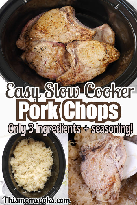 Pork Chops And Sauerkraut In The Crock Pot, Crock Pot Pork Chops And Sauerkraut, Saurkraut And Pork Chops Slow Cooker, Pork Chops Sauerkraut Crockpot, Pork Chop Recipes Crockpot Saurkraut, Crockpot Pork Chops And Sauerkraut, Slow Cooker Pork Chops And Sauerkraut, Sauerkraut And Porkchops, Sauerkraut And Pork Chops