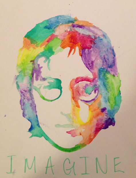 Beatles Watercolor, Watercolor Tutorials, Watercolour Tutorials, Paint Ideas, John Lennon, Pop Star, Drawing Tutorial, Original Watercolors, The Beatles