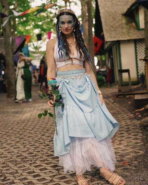 a mermaid and a man in a kilt walk into a ren faire 🌊 outfit deets 🌊 🫧 top & colored extensions: @amazon / @amazonfashion 🫧 shoes: @stevemadden 🫧 jewelry: @walmart, Amazon, & shein 🫧 everything else: @sheinofficial ——— #renfaire #renfest #renfairecostume #renaissancefestival #renaissancefaire #mermaidcostume #mermaidcosplay #mermaidcore #alternativegirlsofinstagram #altgirlsofinstagram #altgirlsofig #coupleswhoadventure #mermaidsofinstagram Renn Faire Mermaid, Ren Faire Mermaid Outfit, Mermaid Ren Faire Costume, Mermaidcore Outfit, Colored Extensions, Ren Faire Dress, Faire Outfit, Ren Faire Outfits, Mermaid Cosplay