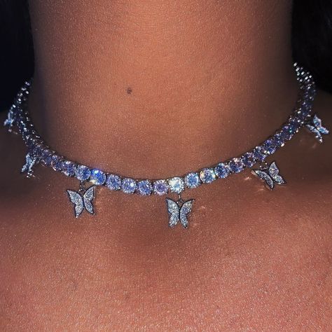 Kalung Choker, Bling Choker, Crystal Choker Necklace, Butterfly Pendant Necklace, Butterfly Jewelry, Crystal Choker, Girly Jewelry, Collar Jewelry, Butterfly Necklace