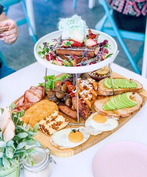 Breakfast Tower, Brisbane University, Brisbane City Aesthetic Night, Brisbane City Aesthetic, Breakfast Trays, Melbourne Brunch, Easy Christmas Breakfast, Breakfast Catering, Colorful Breakfast