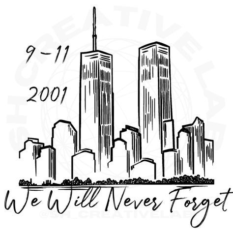 This design was created in memory of the heroes who fell in the attack on the Twin Towers on September 11, 2001. We also remember the firefighters, police officers and health personnel who fought and lost their lives saving the survivors. We will never forget.

Product Details:
 - Instant digital download of "We Will Never Forget 9/11" in PNG, JPG and SVG formats.
 - 300 DPI 
 - Digital design perfect for use on cutting machines such as Cricut, Silhouette and other devices Honey Ideas, United States Navy Seal, The Twin Towers, Patriot Day, Patriots Day, We Will Never Forget, Fallen Heroes, Poster Drawing, Teaching Methods