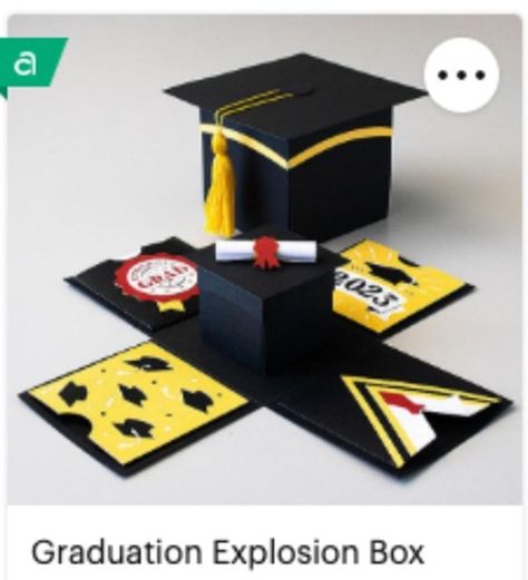 Graduation Explosion Box Ideas, Graduation Boxes, Graduation Box, Panda Craft, Graduation Cards Handmade, Exploding Box Card, Grad Cards, Exploding Boxes, Graduation Diy