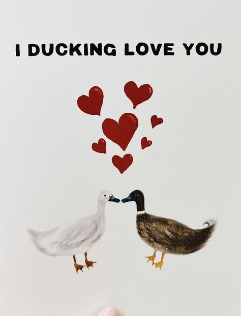 Ducks In Love, Brown Envelope, Valentine's Day Cards, 5x7 Print, A Duck, Brown Envelopes, Beautiful Gifts, Love Cards, Valentine Day Cards