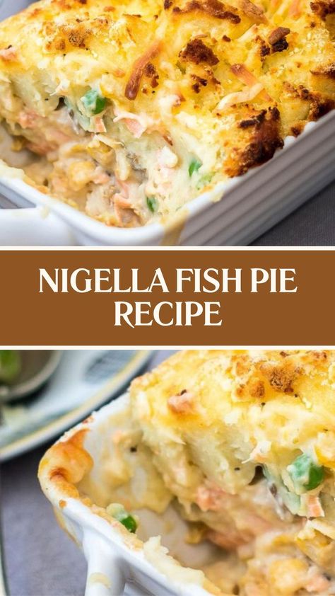 Nigella Fish Pie recipe is made with smoked haddock, cod fillet, milk, bay leaf, black peppercorns, butter, flour, fresh parsley, and potatoes this recipe takes a total of 45 minutes to prepare and cook, serving 4 people. Smoked Fish Cakes, Smoked Cod Recipes Dinners, Easy Haddock Recipes, Fish Pie Recipe Easy, Smoked Haddock Recipes, Fish Casserole Recipes, Tuna Mornay, Fish Bake, Fish Pie Recipe