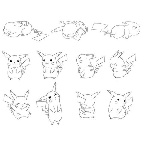 “Pikachu” Model Sheet from Pokémon (ポケモン) © Oriental Light and Magic* First 150 Pokemon, Jump Animation, Pokemon Sketch, Pokemon People, Character Model Sheet, Pokemon Images, Model Sheet, Pokemon Drawings, Pokemon Characters