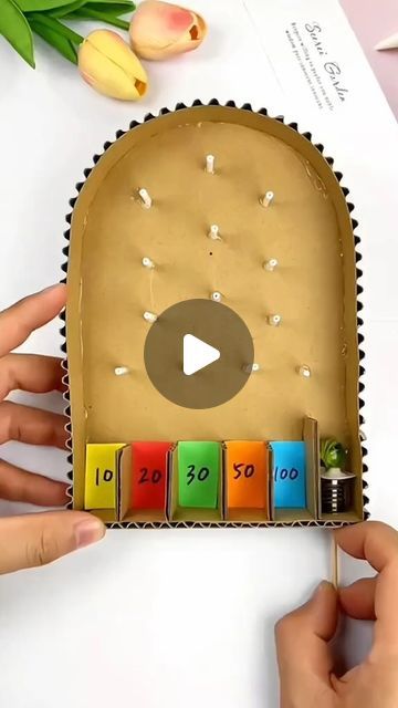 Instadiyou on Instagram: "Created a DIY Plinko game using cardboard, adding an exciting and interactive twist to your game nights! Perfect for craft enthusiasts and kids. For a detailed video, subscribe to me on Instagram Reels: @instadiyou #diyplinko #cardboardcrafts #diyprojects #handmadewithlove #creativeprojects #diycrafts #funforkids #artsycrafts #craftingjoy #plinkogame #craftingfun #diyideas #handmadebeauty #creativefun #craftlove diy plinko, cardboard crafts, diy projects, handmade with love, creative projects, diy crafts, fun for kids, artsy crafts, crafting joy, plinko game, crafting fun, diy ideas, handmade beauty, creative fun, craft love" Diy Plinko, Plinko Game, Fun Diy Ideas, Cardboard Crafts Kids, Artsy Crafts, Handmade Games, Cardboard Crafts Diy, Crafts Diy Projects, Ideas Handmade