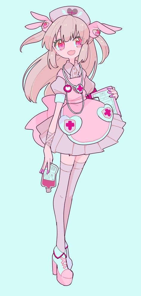 Nurse Drawing, Doctor Drawing, Nurse Art, Poppy Art, Cute Nurse, Character Design References, Anime Poses Reference, Anime Poses, Art Clothes