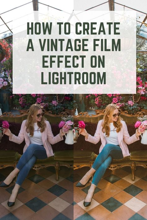 step by step guide on how to create a vintage film effect on your photos using Adobe lightroom, editing made easy Lightroom Edit, How To Make Photo, Vintage Photo Editing, Film Effect, Lightroom Tutorial Photo Editing, Lightroom Presets Collection, Time Photography, Lightroom Filters, Photo Editing Lightroom