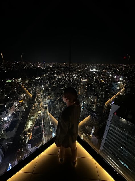 Shibuya Sky Tokyo, Shibuya Sky Tower, Shibuya Night Aesthetic, Shibuya Sky Aesthetic, Shibuya Sky Night, Shibuya At Night, Shibuya Sky Photo Ideas, Tokyo Places To Visit, Shibuya Night