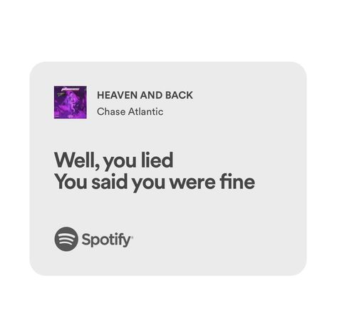 You Too Chase Atlantic, Chase Atlantic Song Lyrics, Heaven And Back Chase Atlantic, Chase Atlantic Lyrics, Spotify Quotes, Words That Describe Feelings, Meaningful Lyrics, Chase Atlantic, Jungkook Songs