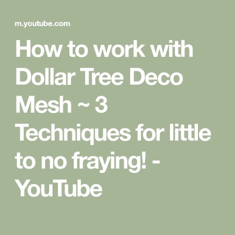 Deco Mesh Techniques, How To Work, Tree Ideas, Deco Mesh Wreaths, Mesh Wreaths, Deco Mesh, Dollar Tree, Christmas Wreath, To Work