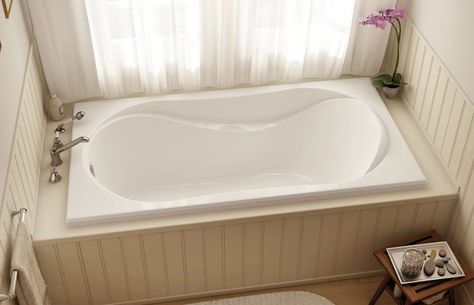 drop in bath tub with custom design Alcove Tub With Ledge, Bathtub Niche, Bathtub For Two, Bathtub Alcove, Tub Surrounds, Bathtub Cover, Master Tub, Tub Remodel, Bathtub Sizes