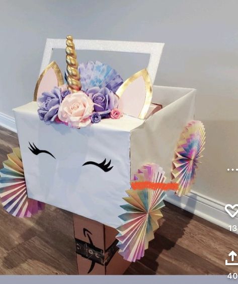 Unicorn Cardboard Box Car, Cardboard Cars, Easy Face Painting Designs, Cardboard Box Car, Car Box, Box Cars, Cardboard Car, Diy Kids Games, Face Painting Easy