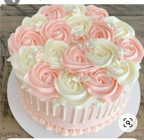 Tårta Design, Buttercream Cake Designs, Buttercream Cake Decorating, Elegant Birthday Cakes, Simple Cake Designs, Mini Cakes Birthday, Creative Cake Decorating, Cake Decorating Frosting, Creative Birthday Cakes