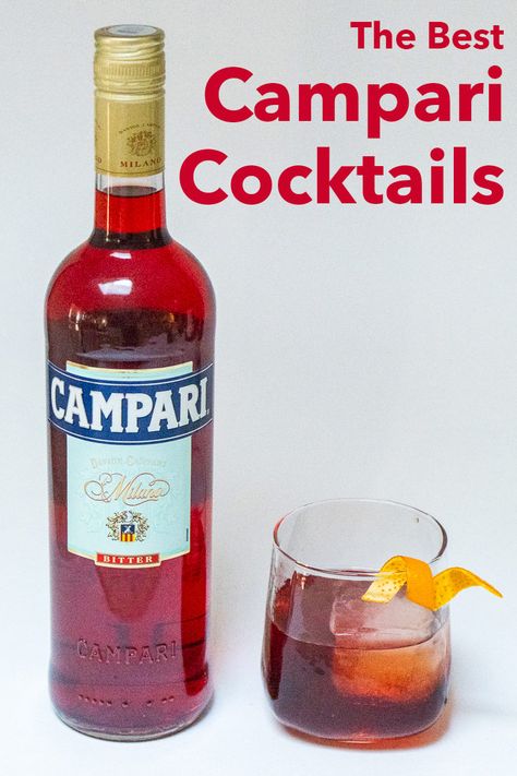 Campari Drinks Cocktails, Campari Cocktail Recipes, Campari Recipes, Campari Drinks, Campari Cocktail, Campari Cocktails, Negroni Recipe, Italian Liqueur, Drink At Home