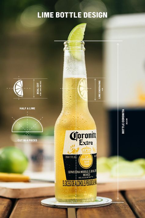 Bottle Ads, Beer Graphic Design, Citrus Garnish, Studio Setting, Bottle Drink, Beer Advertising, Beer Ad, Great Ads, Alcohol Bottles