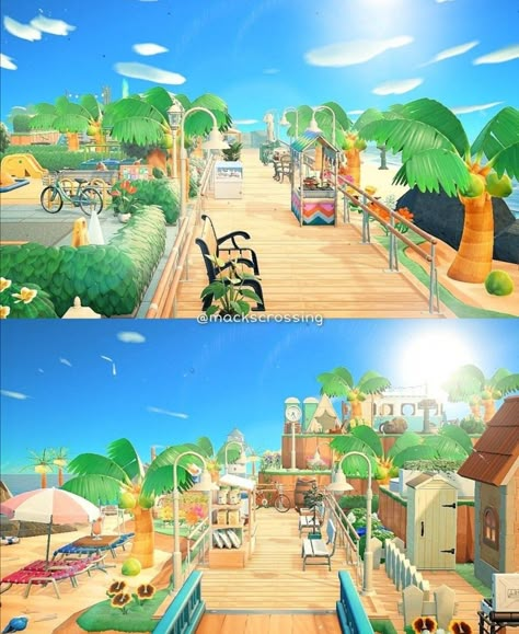 Animal Crossing Resort, Coastal Acnh, Wide Angle Photos, Beach Core, Animals Crossing, Animal Crossing Funny, City Island, Animal Crossing Memes, Animal Crossing Guide