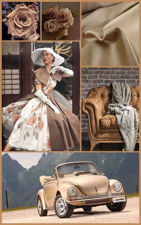 Mood Borde Fashion, Fashion Drawing Tutorial, Cottage In The Woods, Summer Photoshoot, Mood Board Inspiration, Vintage Collage, Vintage Theme, Jolie Photo, Camel Color