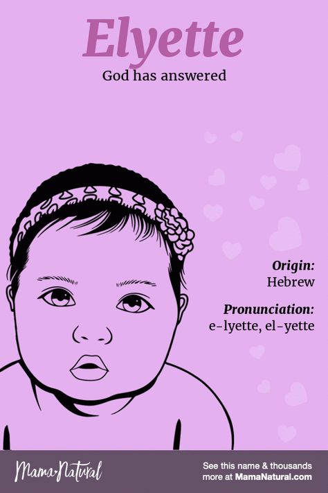 Elyette https://www.mamanatural.com/baby-names/girls/elyette/ List Of Girls Names, Unisex Name, Name Origins, Hebrew Names, Mama Natural, Fantastic Baby, Name List, Name Meaning