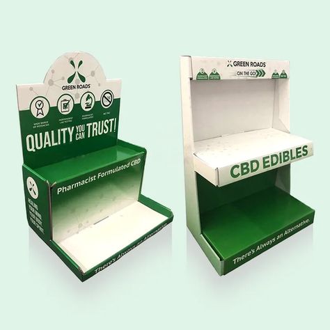 Counter Display | Custom Corrugated Counter Display Boxes -HolidayPAC Chip Stand Display, Counter Display Stand, Cardboard Display Stand Template, Table Top Display Stand, Cardboard Display Stand, Snack Display, Custom Table Top, Greeting Card Display, Ribbon Display