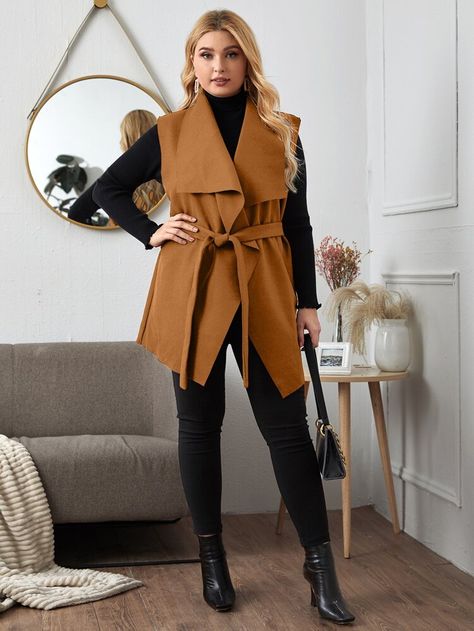 New York Clothes, Winter Business Outfits, Womens Fall Coats, York Outfits, Vest Outfits For Women, Female Clothes Outfits, Fall Fashion Coats, New York Outfits, Affordable Plus Size Clothing