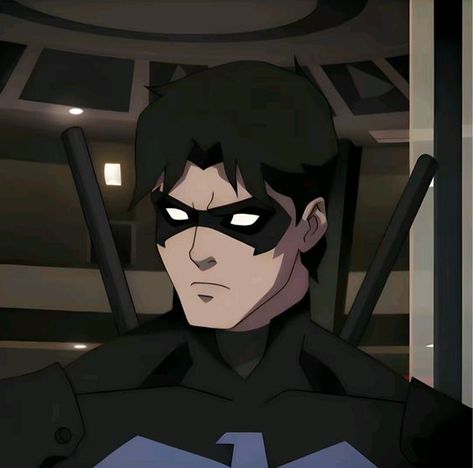 #robin #nightwing #pfp #icon #batman Nightwing Comic Pfp, Batfamily Pfp, Robin Dc Pfp, Boy Pfp Cartoon, Nightwing Animated, Nightwing Drawing, Comic Nightwing, Nightwing Pfp, Young Justice Nightwing