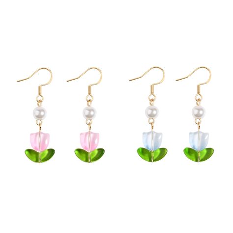 PRICES MAY VARY. 🧡 Material: The metal is 14k gold plated brass, it’s hypoallergenic and skin friendly, not easy irritate your ears normally. Flower is delicate glass tulip and leaf beads. 🧡 Design: This tulip earrings set is perfect for spring summer, the vivid tulip beads give us a fresh eye-catching feeling. It will be great to have a spring trip with friend wearing this tulip earrings. It has four colors available for choice. It will be more wonderful to have a good match with your clothes Tulips Earrings, Sunset Jewelry, Clay Stuff To Make, Tulip Leaf, Tulip Beads, Earrings Stack, Tulip Earrings, Teaching Crafts, Leaf Beads