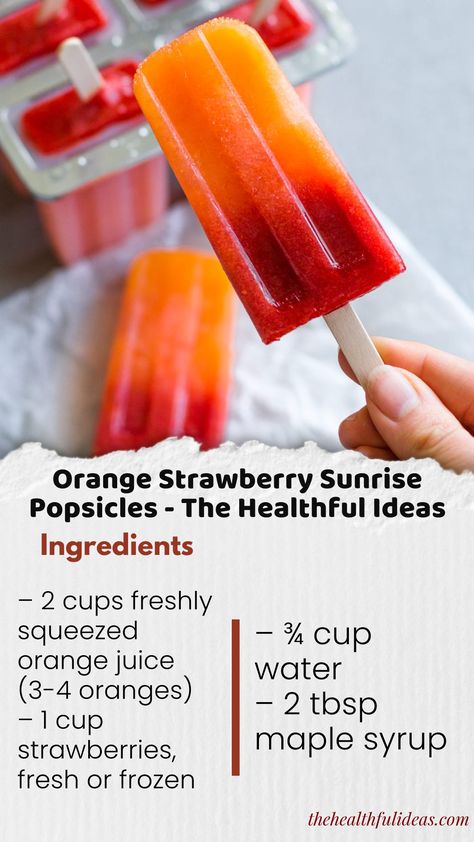 Treat yourself with homemade popsicles this summer. We LOVE these Orange Strawberry Popsicles! They're easy to make and so good! Home Made Popsicles Recipes, Juice Popsicle Recipes, Home Made Popsicles With Fruit, Easy Fruit Popsicle Recipes, Popsicle Recipes Strawberry, Home Made Popsicles, Orange Popsicles Recipe, Orange Juice Popsicles, Healthy Orange Creamsicle Popsicles