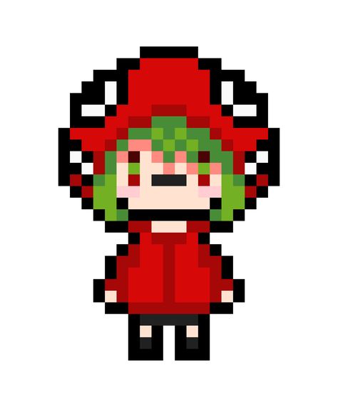 Gumi Perler Beads, Gumi Pixel Art, Vocaloid Perler Beads, Vocaloid Pixel Art, Pixel Beads, Pearl Beads Pattern, Pixel Drawing, Perler Crafts, Bead Sprite