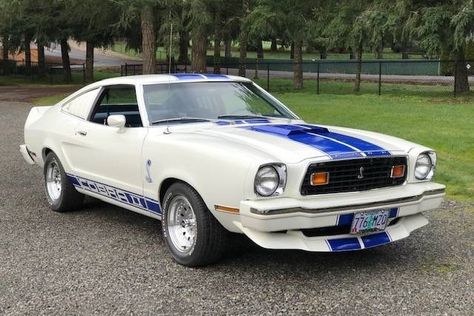 The Cobra II was an option on the revitalized Ford Mustang II in 1976-78. This first year example has been used but not abused. Worth a look? #CobraII, #Ford, #Mustang 1976 Ford Mustang, Lamborghini Vision Gt, Hippie Car Interior, Wallpapers Classic, Mustang Hatchback, Aesthetic Cars Wallpaper, New Car Quotes, Car Interior Luxury, Cars Quotes