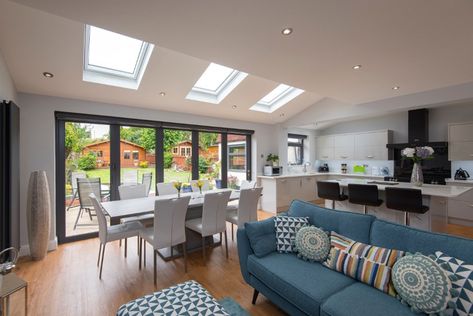 London Kitchen Diner Family Room, Kitchen Diner Lounge, Kitchen Diner Extension, House Extension Plans, Open Plan Kitchen Dining Living, Open Plan Kitchen Diner, Open Kitchen And Living Room, Open Plan Kitchen Dining, Open Plan Kitchen Living Room