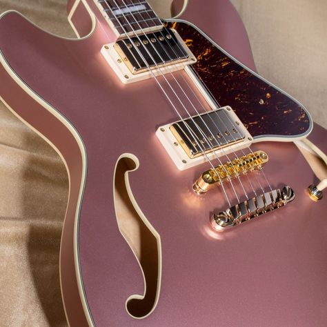 Ibanez Guitars on Instagram: “If Rose Gold’s your color and a hollow body is your preferred guitar, then check out the new AS73G. #ibanezguitars #artcore #ibanez2020” Ibanez Guitars, Electric Guitar, Music Instruments, Guitar, Rose Gold, On Instagram, Gold, Color