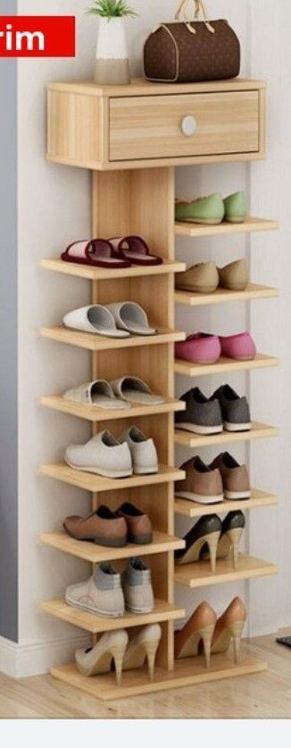 Shoe Wooden Shoe Rack, Organization Closet, Wooden Shoe, Storage House, Shoe Closet, Closet Storage, Pallet Furniture, Furniture For Small Spaces, Closet Organization