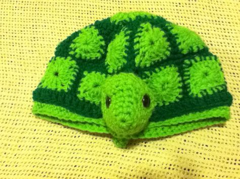 Crocheted Turtle hat on my Etsy shop $25 Turtle Hat Crochet, Crochet Turtle Hat, Crocheted Turtle, Turtle Hat, Hands Embroidery, Crochet Turtle, Hat Patterns, Creative Things, Hat Crochet