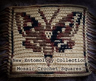 Ravelry: Cyndie Birdsong's Ravelry Store - patterns Mosaic Crochet Square, Moth Pattern, Entomology Collection, Crochet Pour Halloween, Deaths Head, Confection Au Crochet, Mosaic Crochet, Hawk Moth, Variegated Yarn