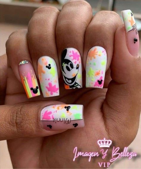 Disney Long Nails, Summer Disney Nails, Pastel Summer Nails, Pixar Nails, Nail Trends For 2023, Easter Nails Ideas, Disneyland Nails, Make Nails, Spring Nails 2023