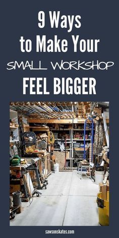 No matter if your woodworking shop is in your basement, garage or shed it can sometimes feel crowded and cramped. With some clever small workshop ideas, a space-saving layout, and organization and storage solutions your shop can feel bigger. #smallworkshopideas #workshop Space Saving Workshop Ideas, Garage Workshop Organization Layout, Space Saving Workbench Ideas, One Car Garage Workshop, Workshop Color Ideas, Family Garage Organization, Narrow Workshop, Small Shed Workshop Ideas, Shop Storage Organizing