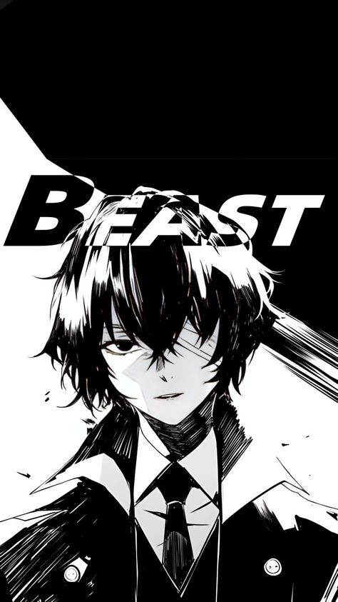 Bsd Beast Wallpaper, Bsd Beast Dazai, Dazai Lockscreen, Dazai Background, Beast Dazai, Bsd Beast, Bsd Wallpaper, Manga Poster, Beast Wallpaper