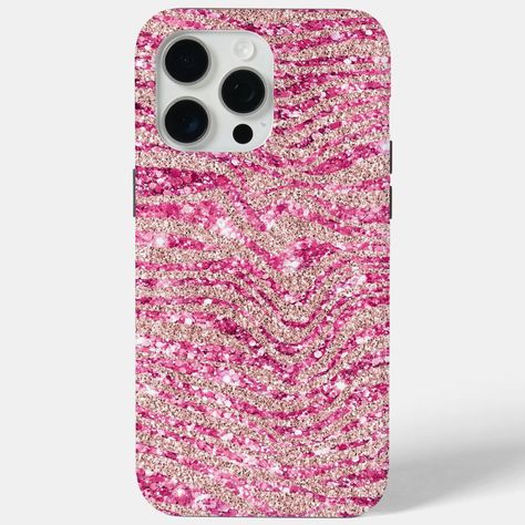 Girly Pink and Blush Glitter Zebra Sparkly Phone Cases, Tumblr Phone Case, Preppy Phone Case, Rhinestone Projects, Cute Clothing Stores, Handbag Essentials, Glitter Phone Cases, Pretty Iphone Cases, Pretty Phone Cases