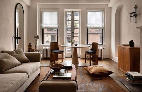 Chippendale Chairs, Beach House Living Room, Greenwich Village, Apartment Inspiration, Step Inside, Oak Floors, Simple House, Upholstered Chairs, Top Designers