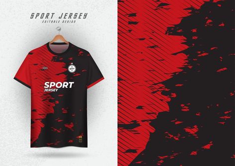 Background Mock up for sport jersey football running racing, red and black pattern Custom Sports Shirts, Sports Jersey Design, Custom Polo Shirts, Running Race, Sport Jersey, Jersey Football, Sports Uniforms, Jersey Design, Haikyuu Anime