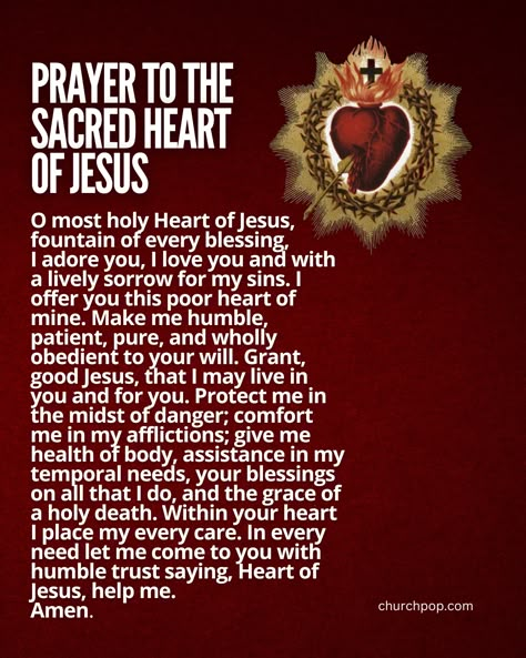 5 Sacred Heart of Jesus Prayers Every Catholic Should Know Catholic Witch, Sacred Heart Of Jesus Prayer, Sacred Heart Devotion, Most Sacred Heart Of Jesus, Catholic Prayers Daily, Mighty Warrior, The Sacred Heart Of Jesus, Deliverance Prayers, Novena Prayers