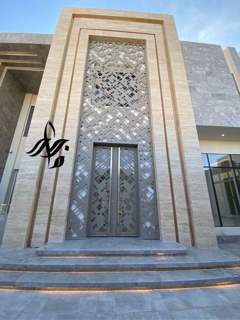 Mosque Design Islamic Architecture, Modern Entrance Door, Front Wall Design, Commercial Design Exterior, Mosque Design, Entrance Gates Design, Classic House Exterior, Small House Elevation Design, Mosque Architecture