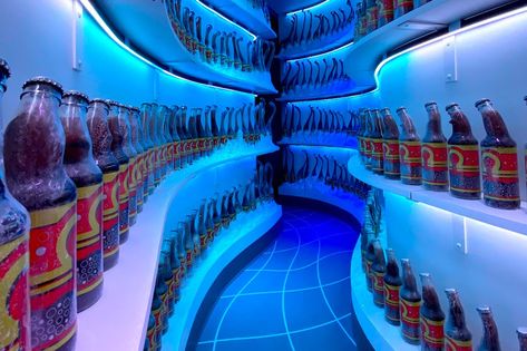 Meow Wolf, the Santa Fe-based arts and entertainment company, has announced the opening date for Omega Mart at Area15 in Las Vegas! Meow Wolf Omega Mart, Omega Mart Aesthetic, Omega Mart Las Vegas, Playground Architecture, Supermarket Interior, Meow Wolf Santa Fe, Omega Mart, Meow Wolf, Admission Ticket