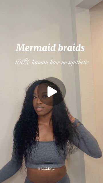 Mermaid Knotless Braids, Mermaid Braids Black Hair, Mermaid Box Braids, Braids On Myself, Birthday Braids, Mermaid Braids, Diy Mermaid, Tangle Free Hair, Mermaid Braid