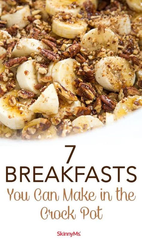 Crockpot breakfasts help save time in the morning. A quick & easy way to enjoy a healthy meal. 7 Breakfasts You Can Make in the Crock Pot Crockpot Breakfasts, Crockpot Recipes Healthy, Breakfast Crockpot, Healthy Crock Pot, Breakfast Crockpot Recipes, Slow Cooker Breakfast, Delicious Clean Eating, Crockpot Breakfast, Healthy Slow Cooker